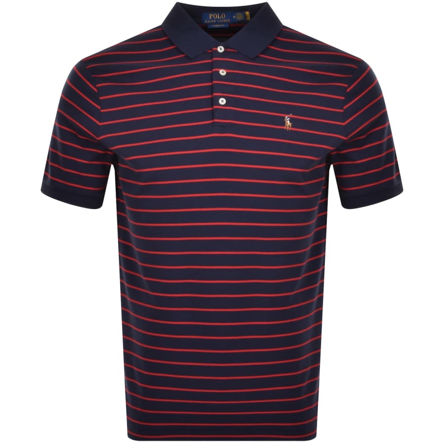 Ralph Lauren Striped Polo T Shirt Navy Mainline Menswear United States